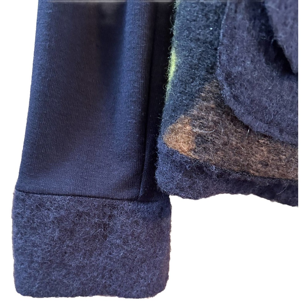 V278, INSIGHT Women’s FELTED Brown Yellow Red WOOL Blend Cardigan Size 12 - Picture 6 of 11